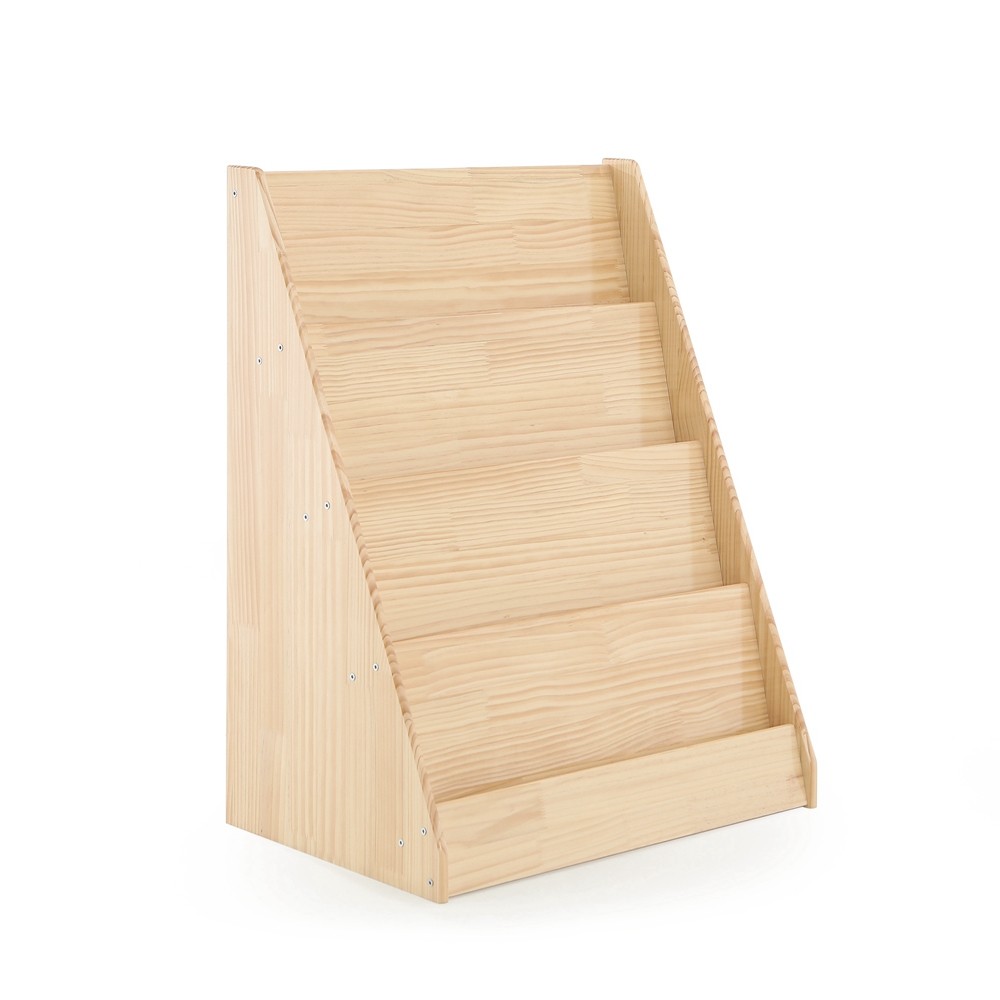 幼儿园梯形书报架子新西兰实木儿童教具成套桌椅(原婴童)