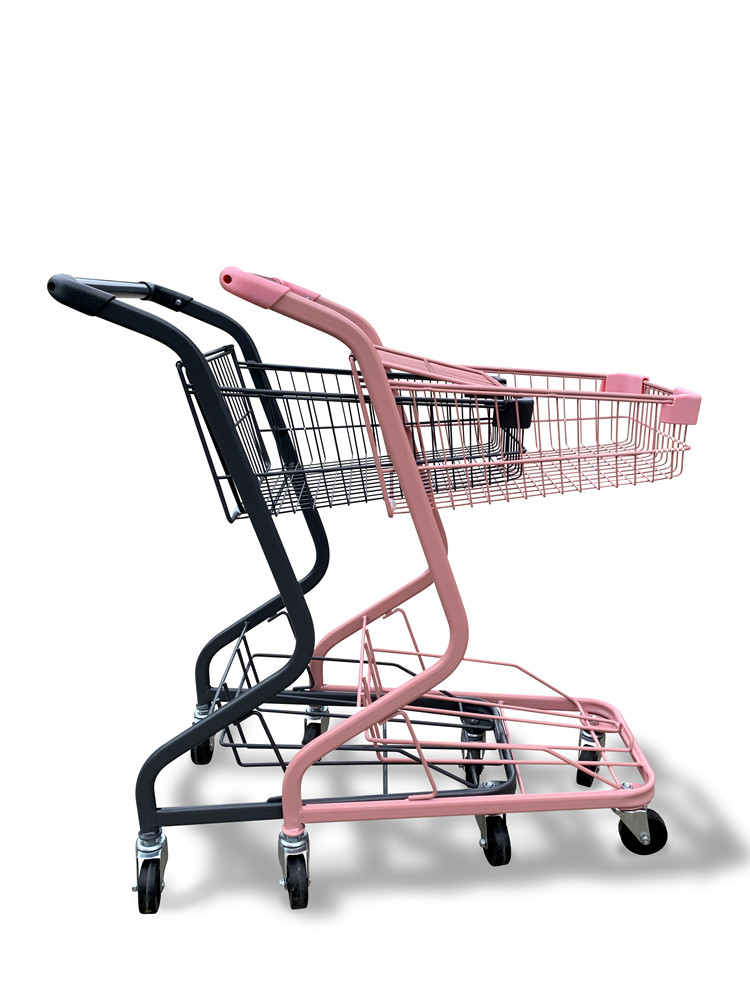 卓莱丨日式购物车超市商场手推车便利店双层迪厅酒吧ktv小推车