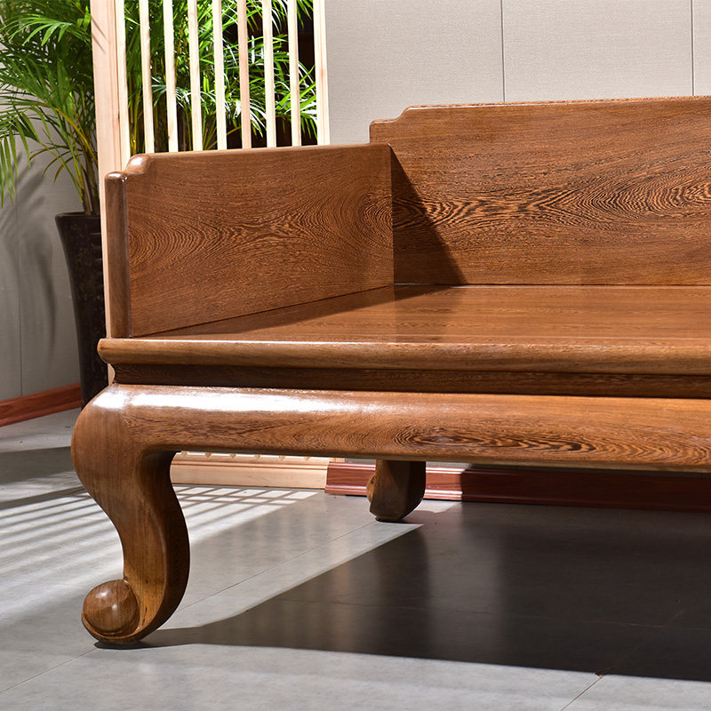 罗汉红木家具鸡翅木床新中式双人实木睡塌客厅沙发罗汉床