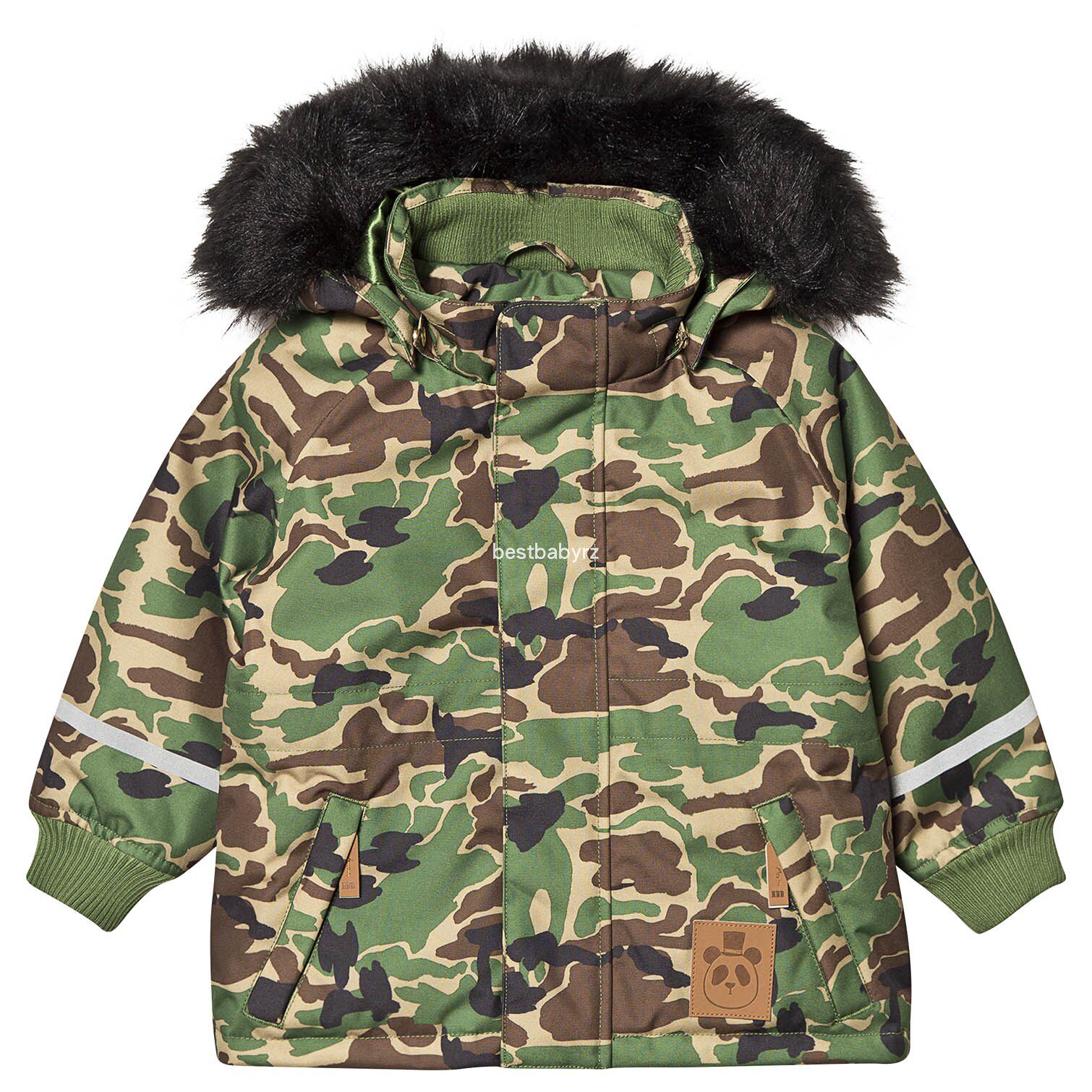 正品现货瑞典minirodini男女女童防风防水保暖迷彩普通外套