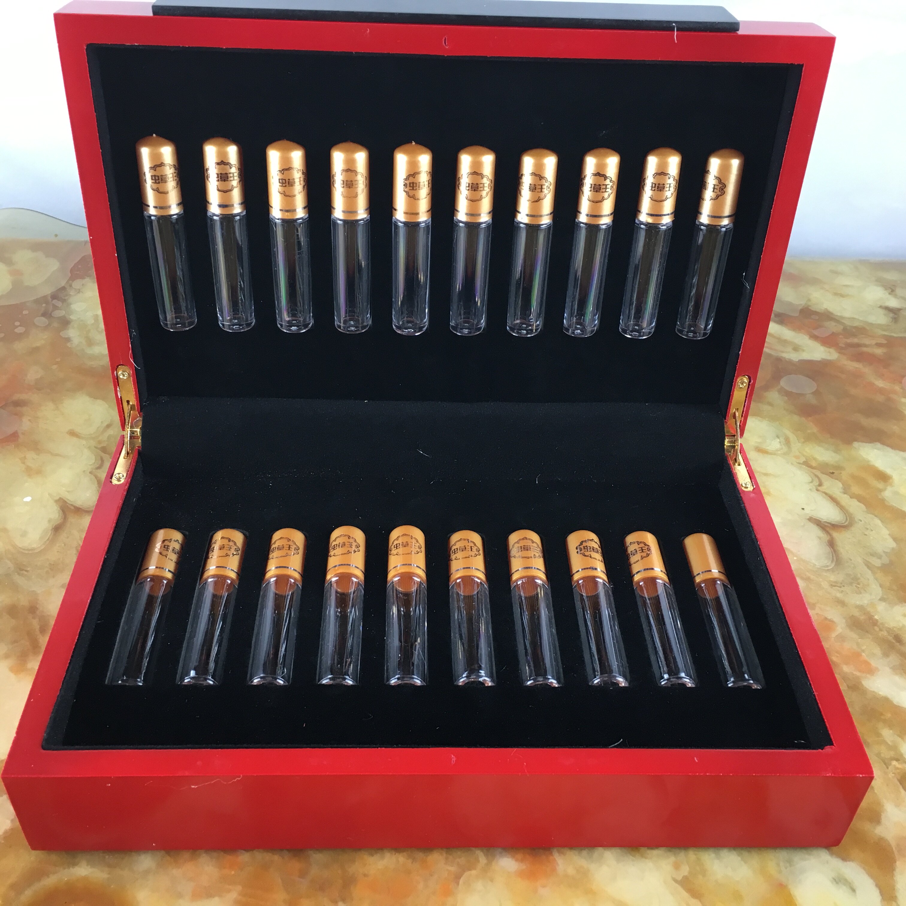 双十二虫草包装盒木盒冬虫夏草礼品盒10支20支批发过节礼品盒