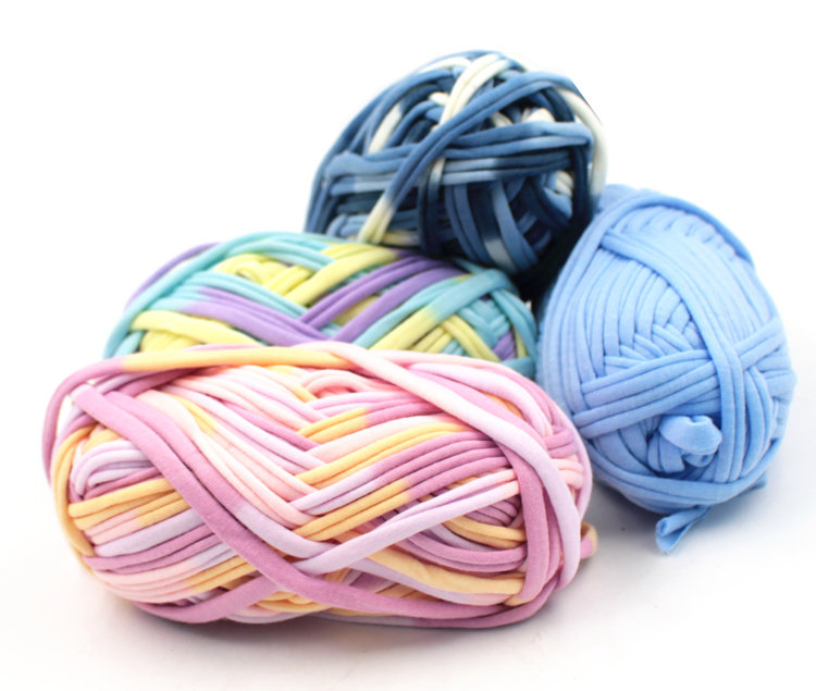 布条绳彩勾布钩针毛线彩条包彩条材料diy时尚丝带