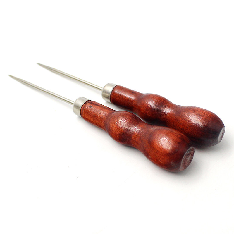 锥子老式实木补鞋木柄翻袋角扎眼穿鞋木头锥针锥子