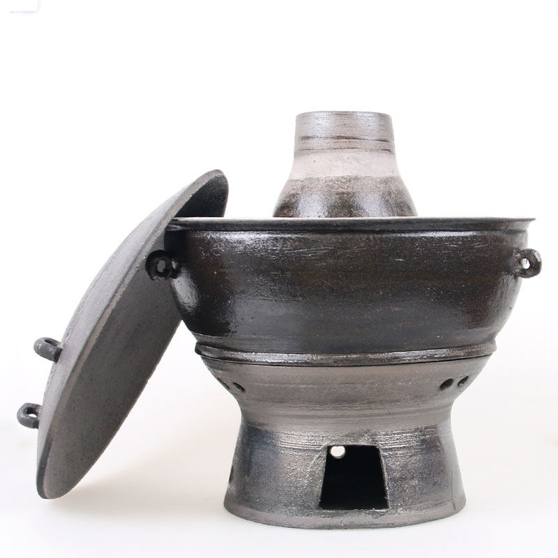 餐饮特色分体式老木炭火锅耐高温炭炉砂锅适合多人涮锅新品土暖锅