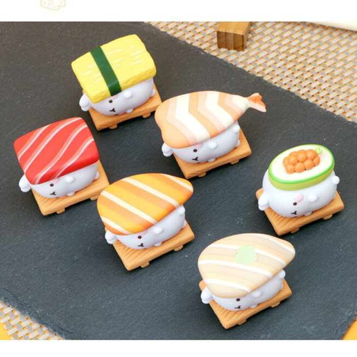 现货韩国正版molang兔盲盒日式三文鱼寿司土豆手办潮玩盲盒