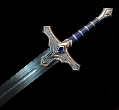 暴风城步兵长剑魔兽联盟巨型武器不锈钢材质未开刃