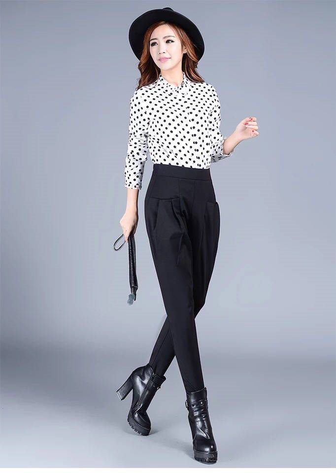 哈伦裤女秋冬新款长裤子女韩版宽松大码休闲裤休闲裤