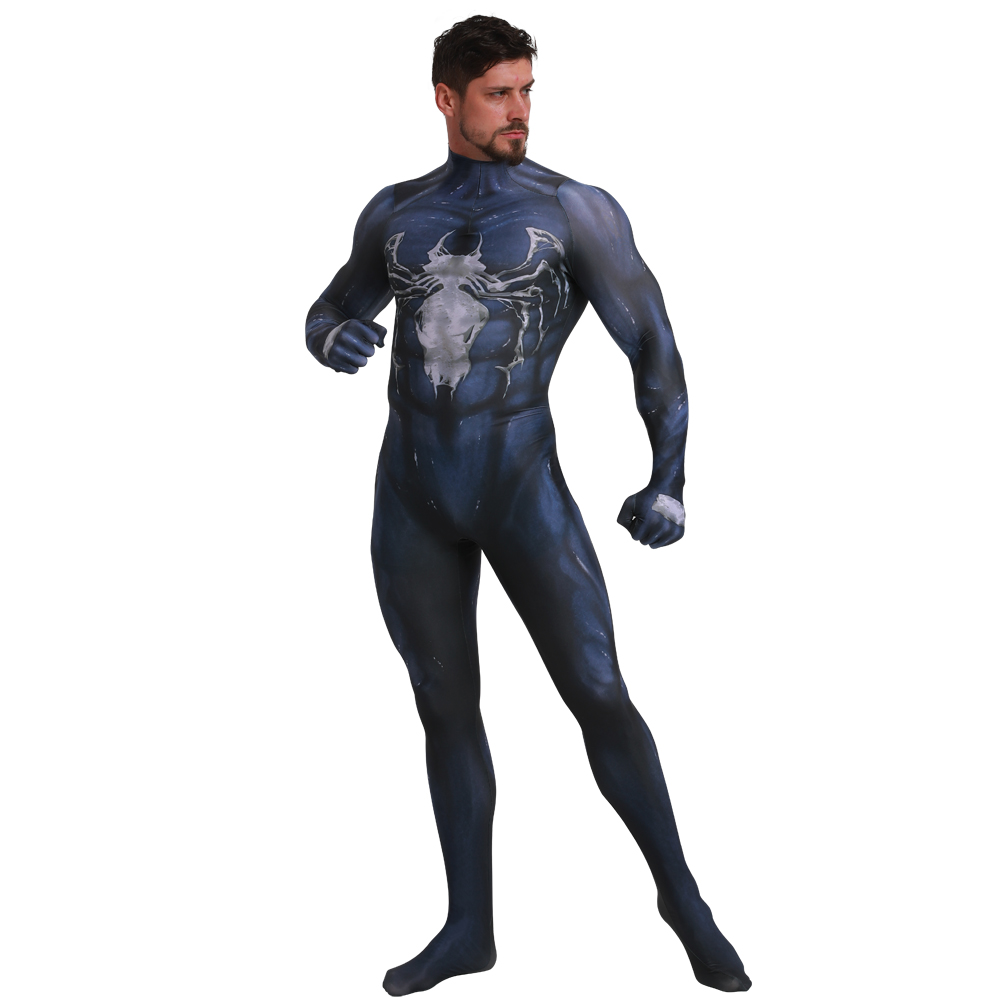 漫威spidermanvenom毒液蜘蛛侠连体紧身衣cosplay儿童zentai服饰