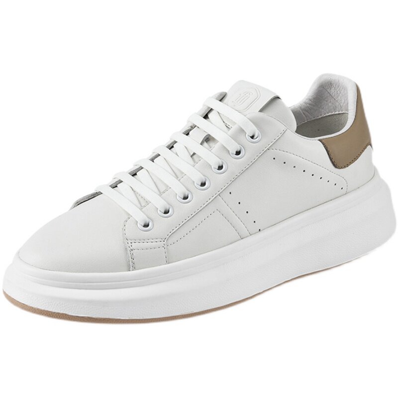 马克华菲秋季麦昆真皮小白鞋增高厚底底板鞋韩版潮流休闲板鞋