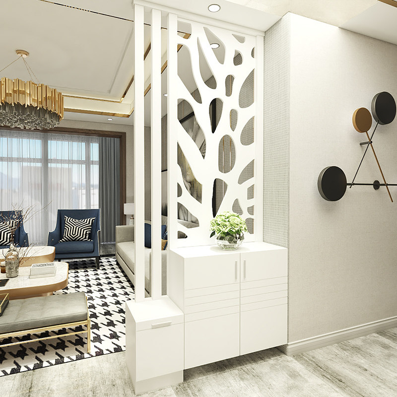 轻奢客厅玄关柜双面装饰隔断玄幻鞋柜进门简约现代风水屏风间厅柜