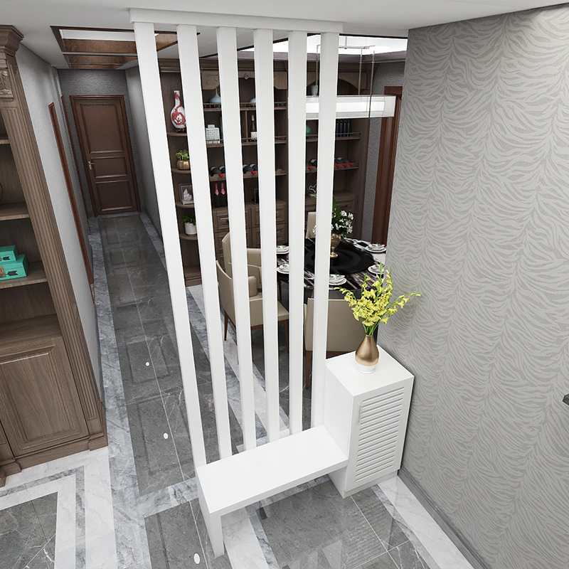 进门入室屏风门口风水挡煞玄关柜鞋柜一体轻奢风双面矮简约到顶