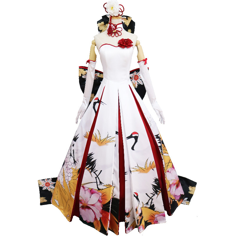 绝色漫saber仙鹤cos和风礼服花嫁fgo阿尔托莉雅cosplay女裙婚纱