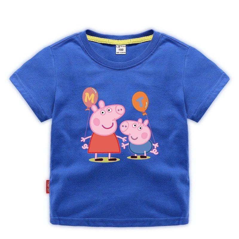 童装peppapig小猪佩奇正版女童纯棉短袖夏季佩琪乔治t恤