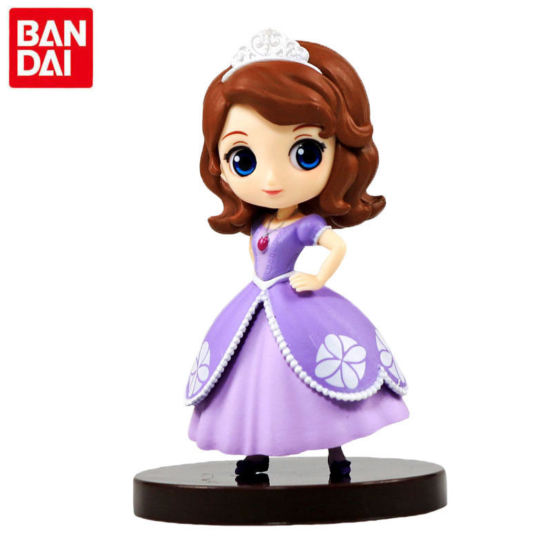 万代qposket迷你水晶公主可爱公仔2迪士尼人偶苏菲亚玩具35816b