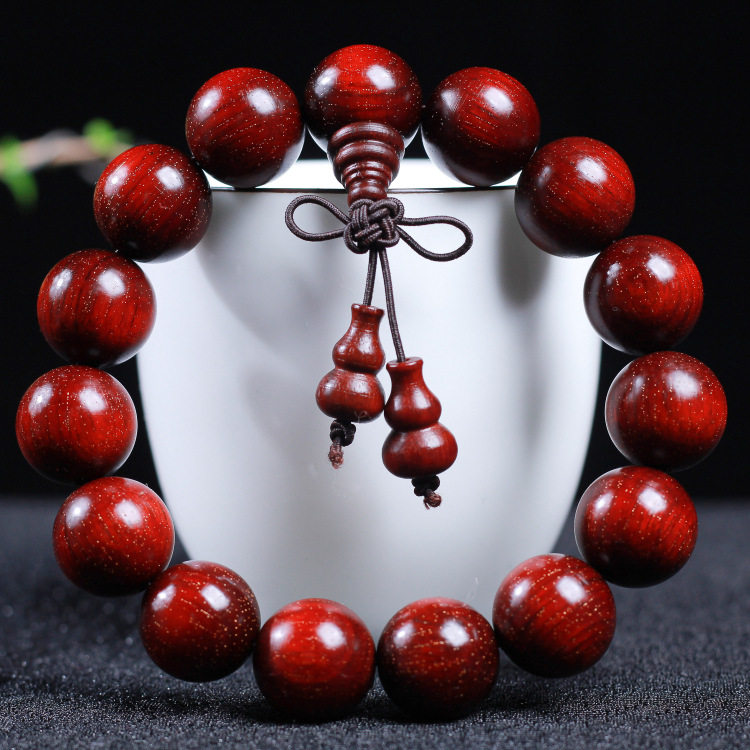 犀角紫檀满星15手文玩佛珠手链珠串念珠小号佛珠