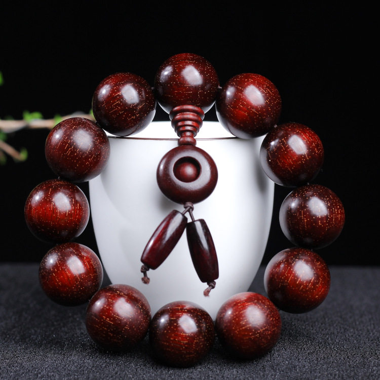 犀角紫檀满星时来运转佛珠串珠手链男款男士礼品佛珠