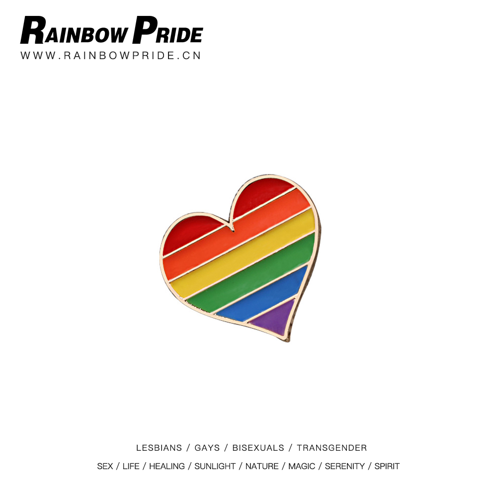 rainbowpride六色彩虹旗胸针徽章米奇love小众lgbt饰品胸针