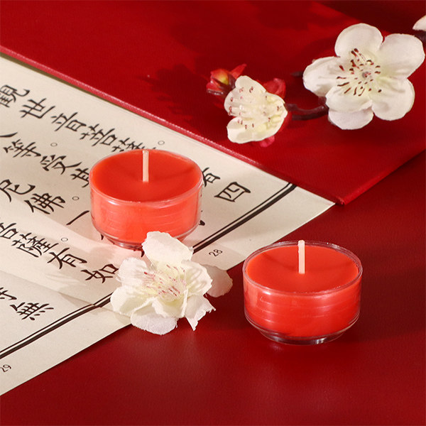 妙观s005b经典梅花粒酥油灯纯植植物圆明明灯蜡烛