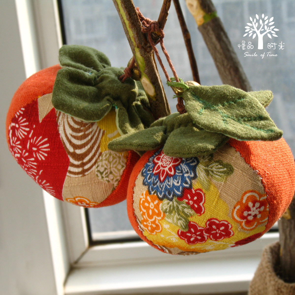 布艺柿子手工diy材料包拼布事事如意家居摆件缝纫diy材料套装