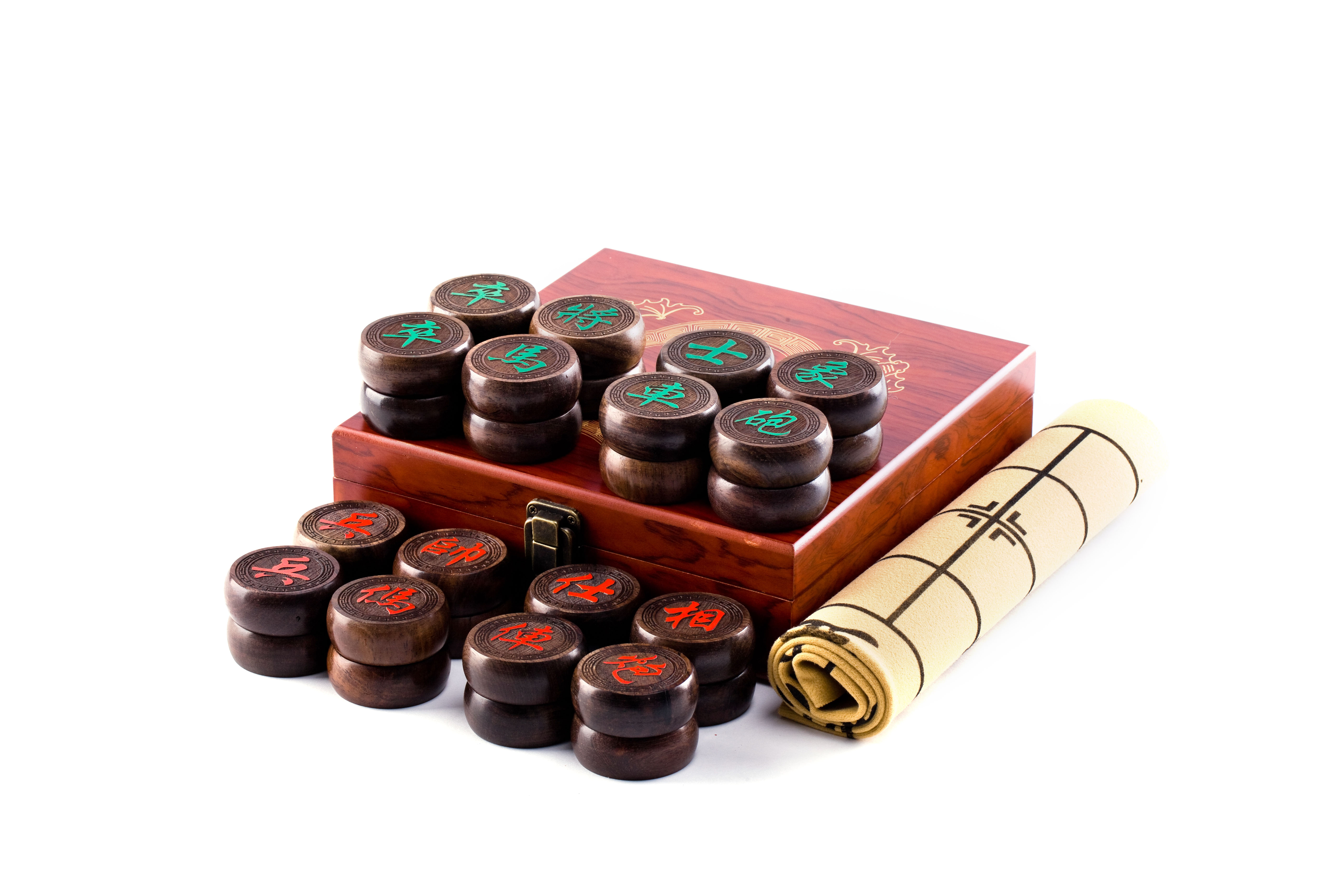 中国象棋红木实木象棋红花梨黑檀木质象棋折叠棋盘大号高档礼品