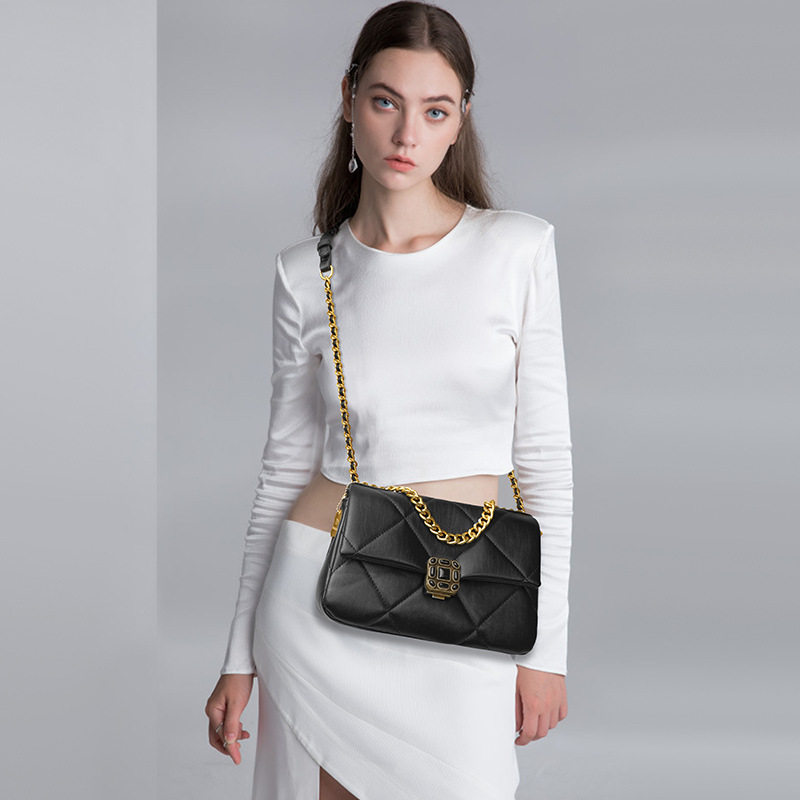 【jane dance】简舞包包2022新款大菱格单肩包斜挎小方包