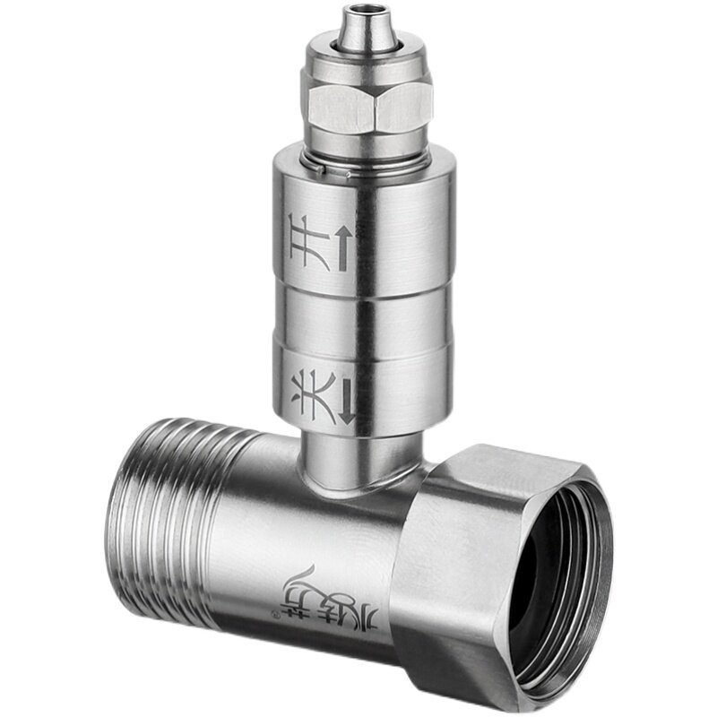 净水器水龙头进水三通不锈钢4分转2分分带开关净水机过滤器