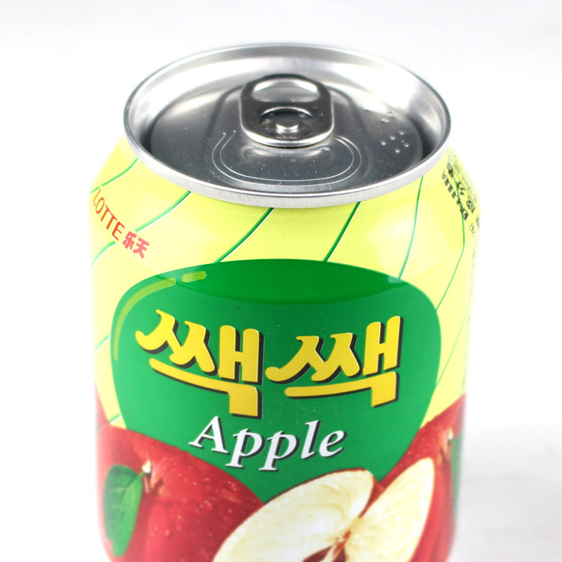 饮品韩国进口果汁饮料lotte乐天苹果汁238ml果味休闲果味