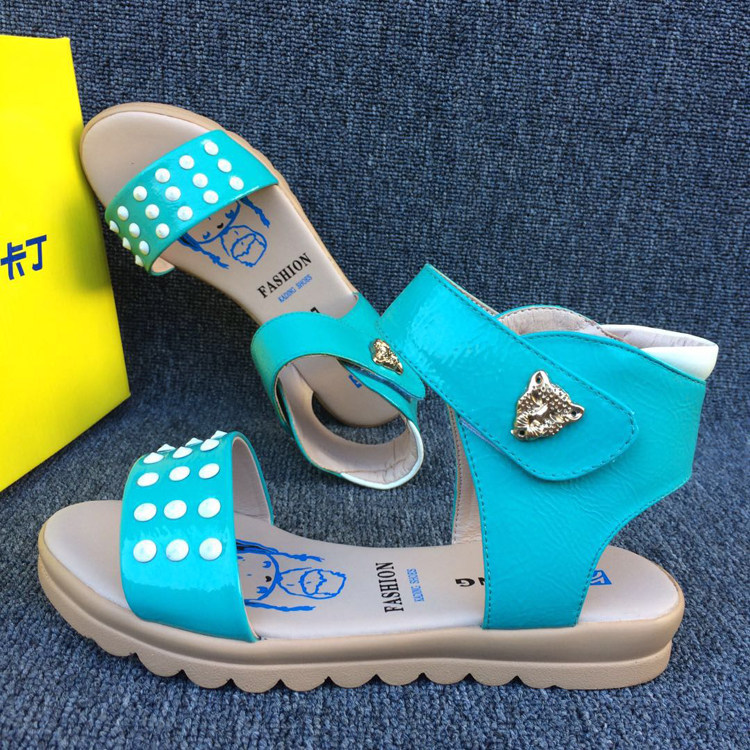 童鞋凉鞋正品卡丁夏季款女真皮沙滩公主休闲凉鞋