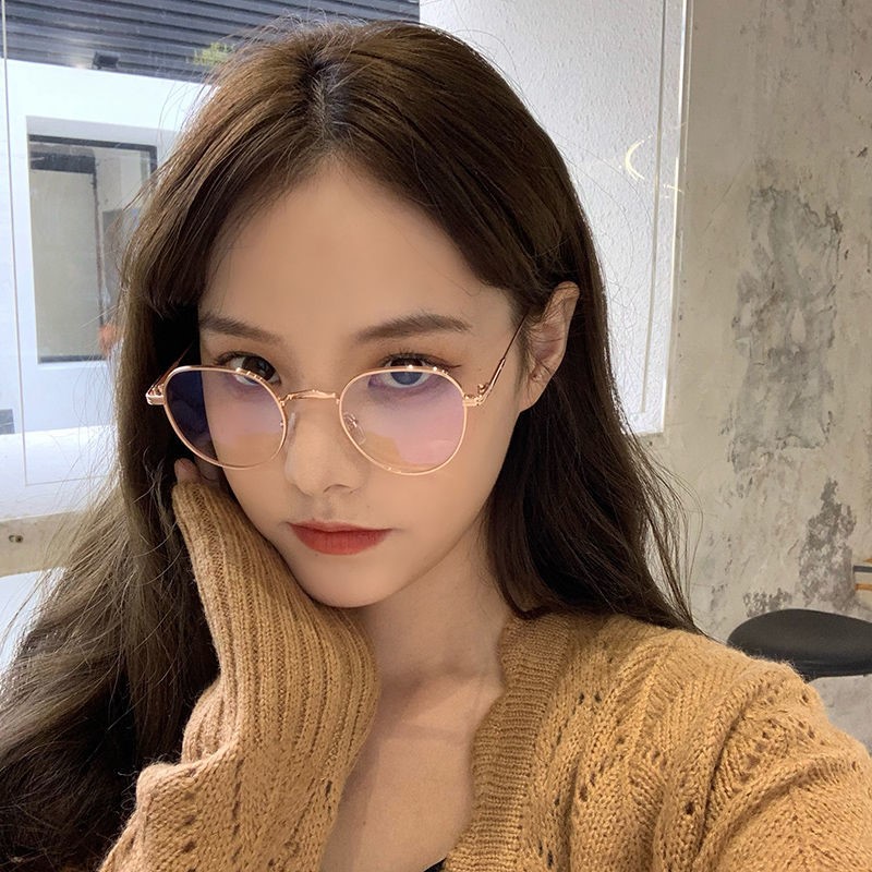 jennie同款眼镜女防蓝光防辐射小脸超轻素颜纯钛定制成品光学镜