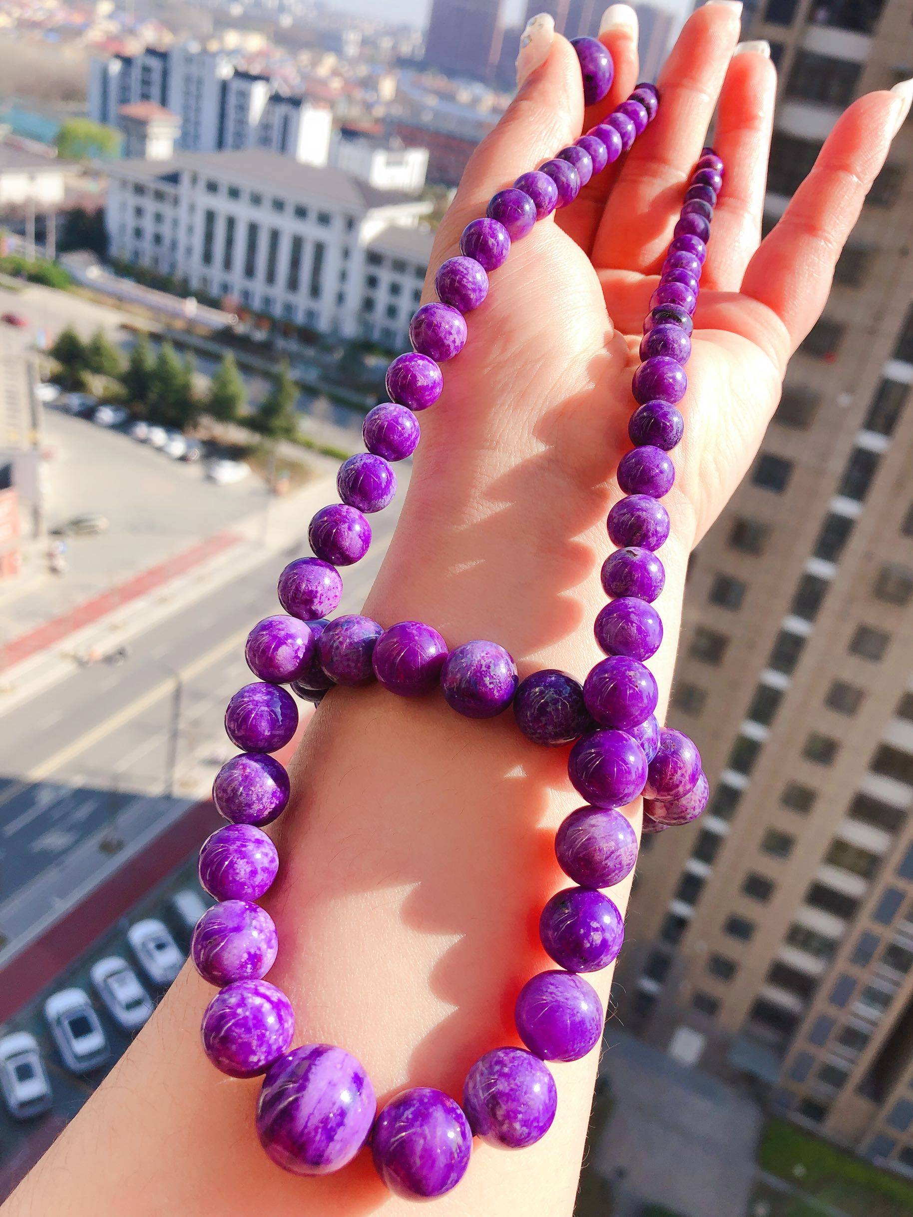 一图一物南非老矿苏纪石樱花紫舒项链塔手链项链