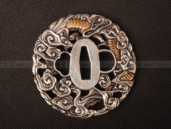 刀镡龙泉世剑通用日本装具茂常镶金镀银高档其他