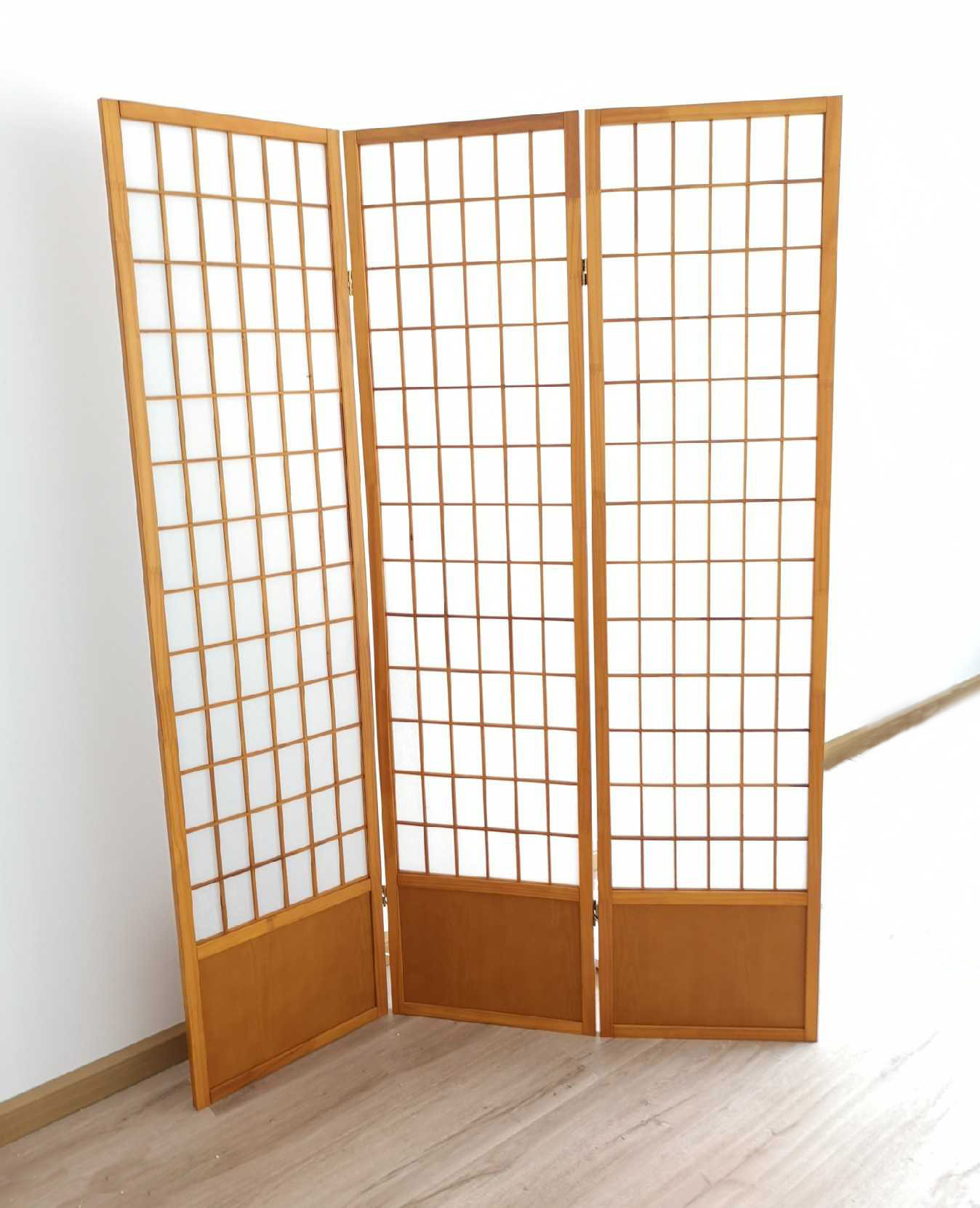 日式和风简洁移动实木折叠米高屏风隔断服装店折屏