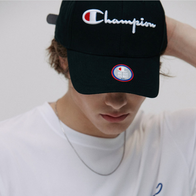 阿瞳牛社美版正品champion冠军草写logo棒球帽休闲运动帽子