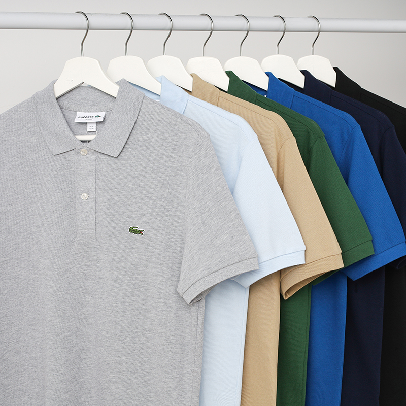 阿瞳牛社 正品Lacoste法国鳄鱼翻领短袖男高端POLO衫纯棉t恤夏季