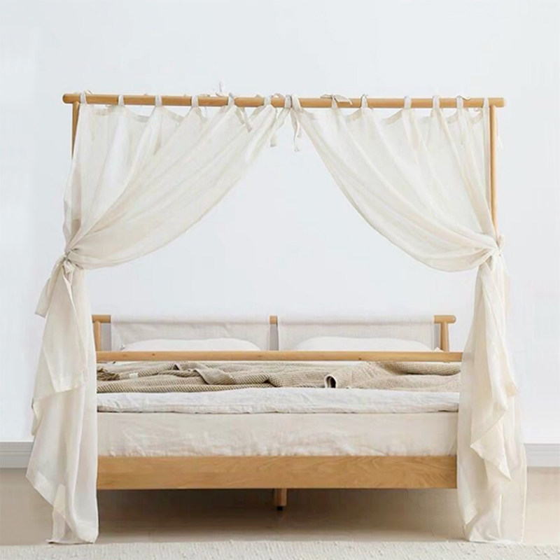 系带架子东南亚风床幔床帘棉麻纱ins外贸出口纱幔床幔