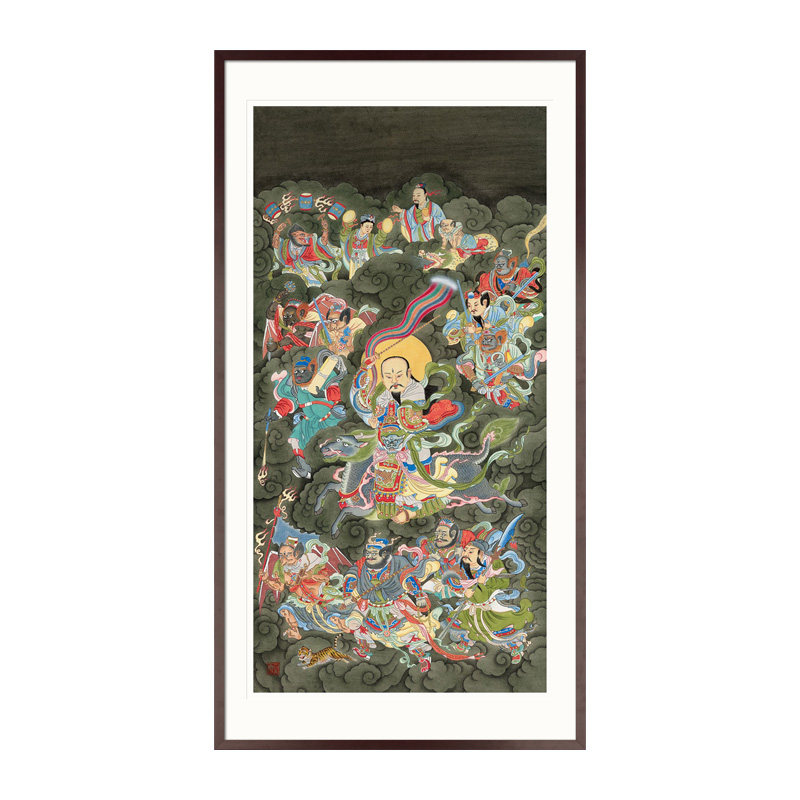 工笔国画道教雷祖九天应元雷声普化天尊神仙国画