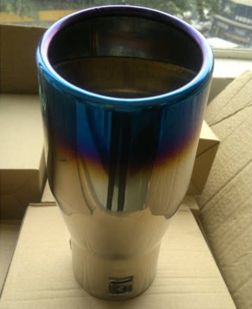 汉兰达尾喉排气管丰田专用烤蓝改装镀钛烤蓝款尾喉