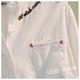 Embroidered cotton linen white shirt women's new fall 2020 Korean style literature and art single pocket long sleeve shirt casual top Embroidered cotton linen white shirt women's new fall 2020 Korean style literature and art single pocket long sleeve shirt casual top