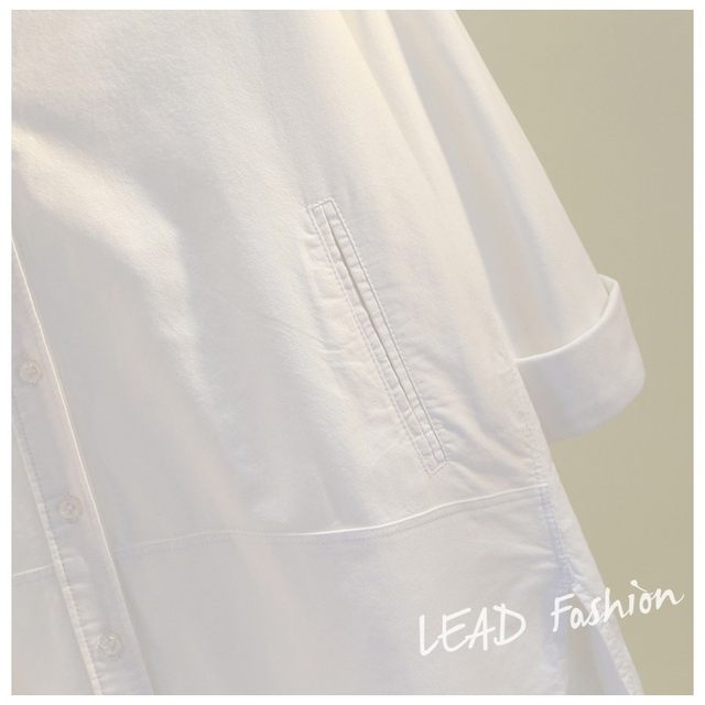 White shirt skirt 2020 autumn new Korean casual mid-length BF style bottoming shirt shirt versatile shirt White shirt skirt 2020 autumn new Korean casual mid-length BF style bottoming shirt shirt versatile shirt