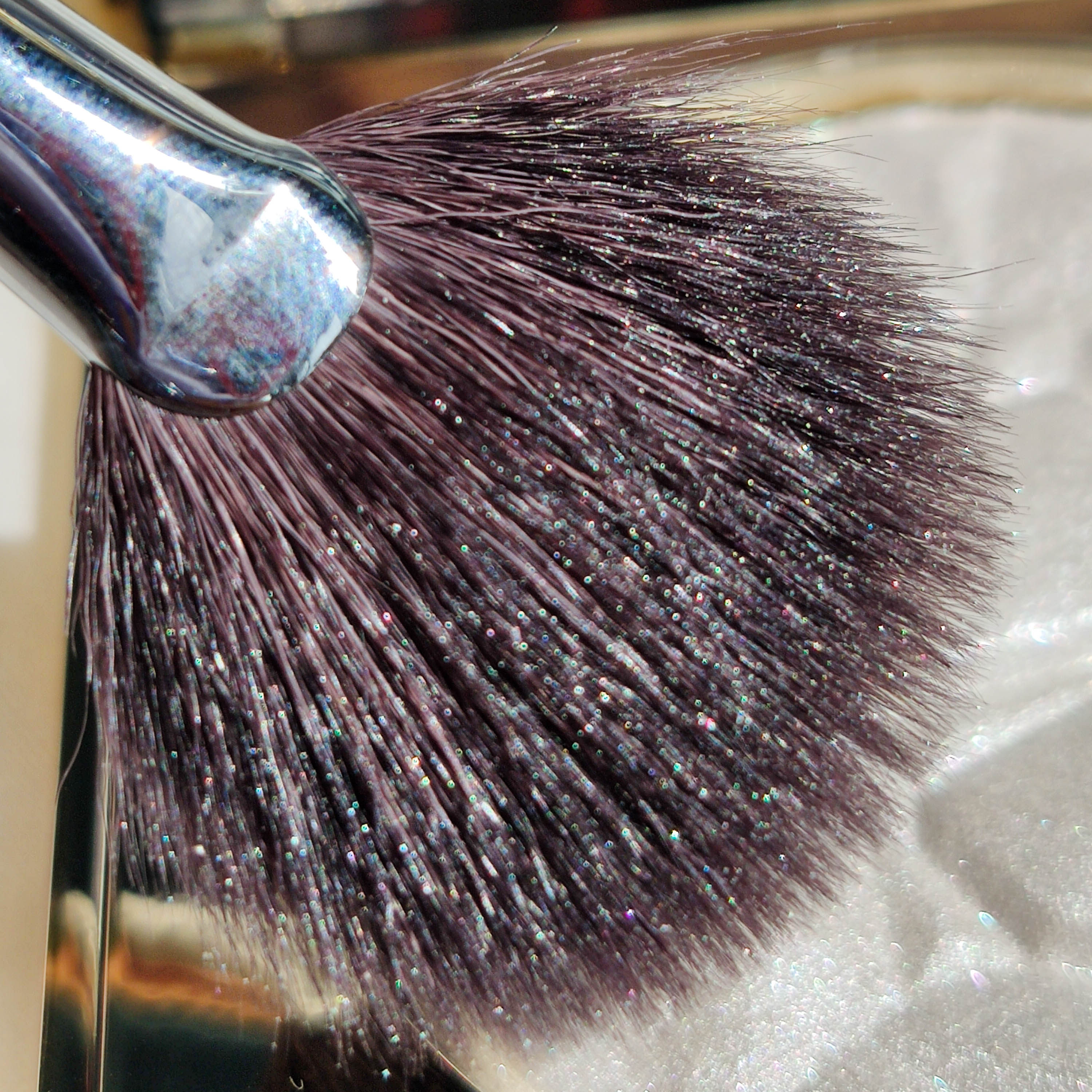 扇形高光刷一支扁平化妆刷小号腮红刷动物毛便携一支装便携款真毛