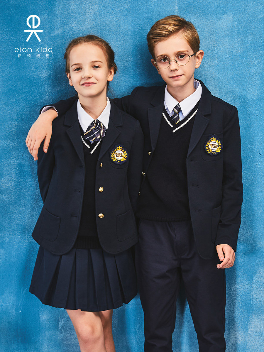 伊顿纪德校服女童小西西装学院淑女春秋西服演出服西服