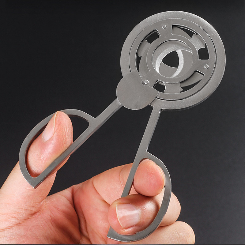 雪茄风车圆形不锈钢刀锋锋利三刃古巴剪刀配件雪茄剪