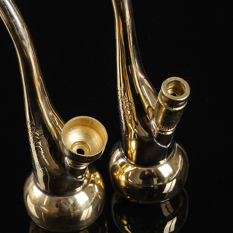 铜烟斗水烟袋 复古水烟斗老式水烟壶水烟筒卷烟烟丝两用过滤烟嘴