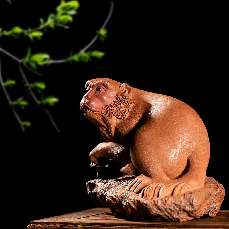 茶宠摆件精品紫砂猴王生肖猴子雕塑茶玩子夜茶宠摆件