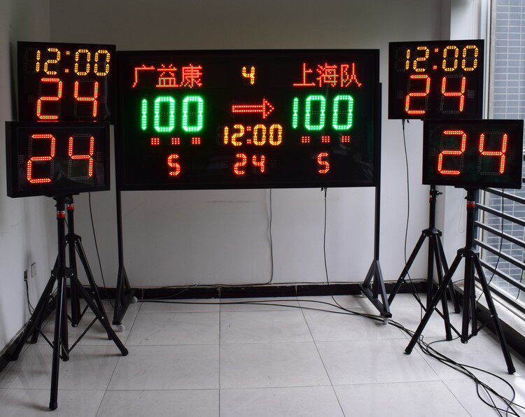 篮球电子计分联动体育比赛记分牌计时24秒14秒计时