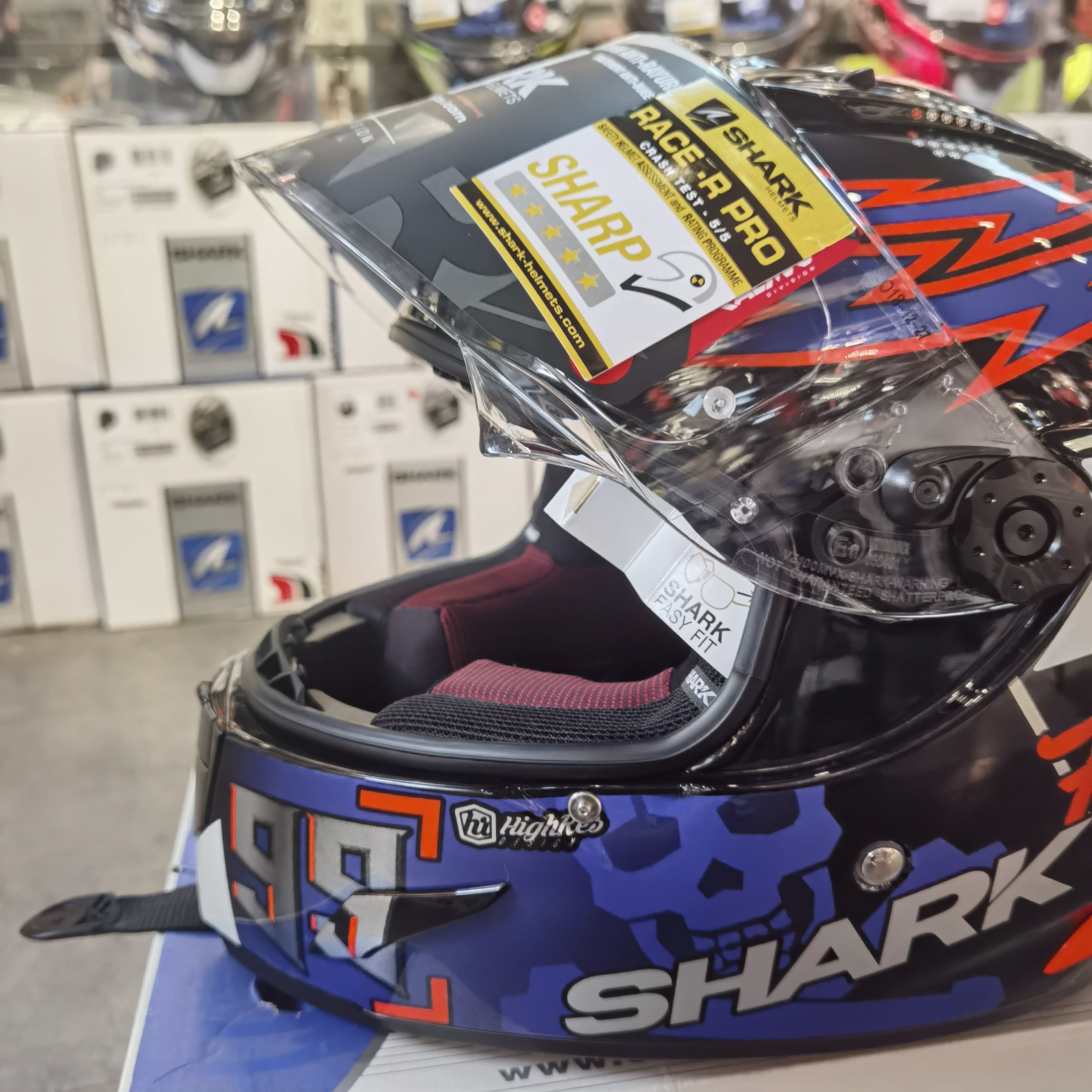 进口法国shark鲨鱼摩托车头盔全盔赛盔99号洛伦摩托车头盔