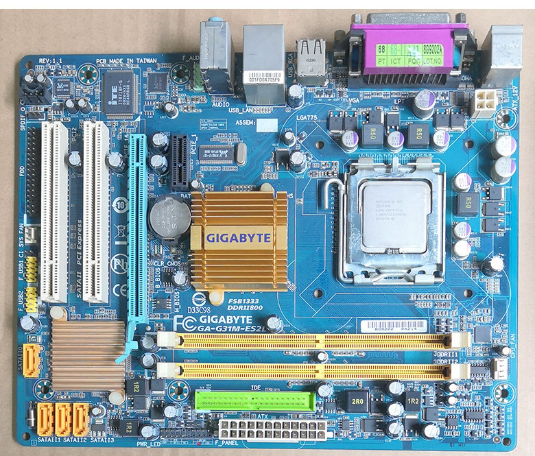 技嘉ga-g31m-es2cg31m-es2l全集集成g31主板cpuhl线切割主板