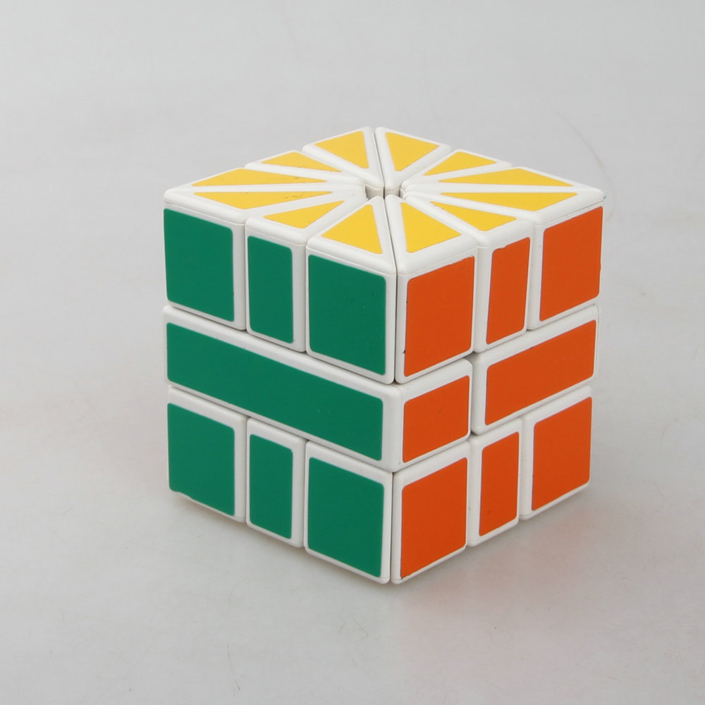 魔方sq2梯色白色squareii扇形3层白底魔方