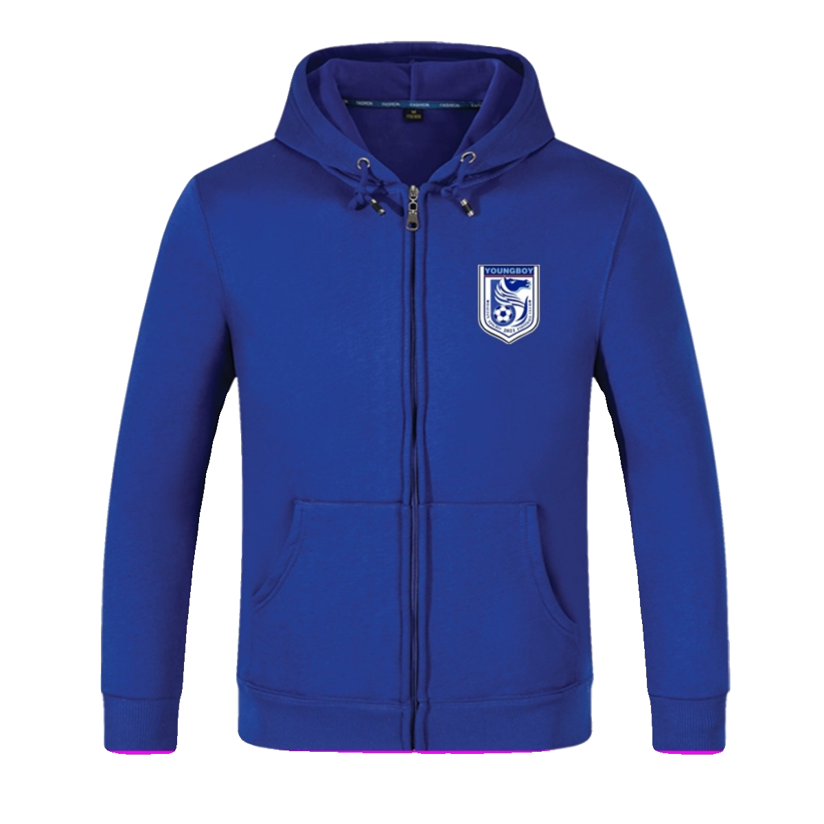 大连英博队服装中甲外套主场蓝色男足球迷卫衣2024长袖连帽衫