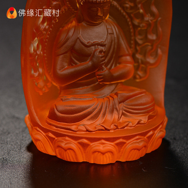 菩萨佛缘八大地藏千手观音文殊3寸琉璃大日如来摆件